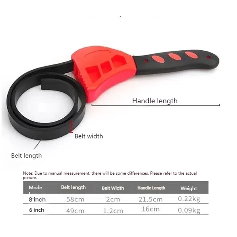 Adjustable Strap Wrench, 6-8In - Oil Filter Wrench avaliação e preço